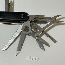 Vintage Hoffritz Victorinox Black Swiss Army Knife with15 Tools Plus 3 Extras