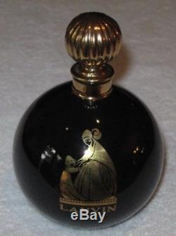 Vintage Jeanne Lanvin Black Perfume Bottle Store Display Gold Stopper 5