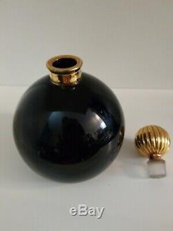 Vintage Jeanne Lanvin Perfume Bottle Arpege Black Glass Stopper XL 8 OZ Empty