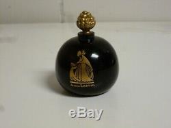 Vintage Jeanne Lanvin Perfume Bottle My Sin Black Glass/Stopper