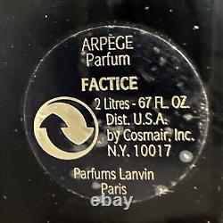 Vintage Lanvin Art Deco Black Glass Perfume Bottle Factice Dummy Display 9.5