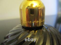 Vintage MARCEL FRANCK Paris Black Swirl Glass Perfume Bottle with Atomizer Works