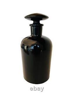 Vintage Mid Century Modern Deco Elizabeth Arden Black Glass Perfume Bottle