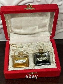 Vintage Misen Joy & Black Narcisse Perfume Rare In Custom Box Mini Glass Bottle