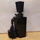 Vintage Opaque Black Glass Art Deco Style Perfume Bottle With Stopper And Tassel