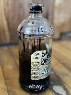 Vintage Sheaffers Skrip 32oz Glass Ink Bottle Fountain Pen 1930's