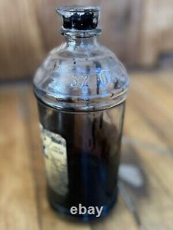 Vintage Sheaffers Skrip 32oz Glass Ink Bottle Fountain Pen 1930's