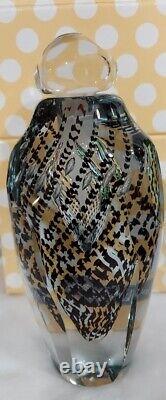 Vintage Signed Brian Maytum 1983 CSFB 073 Art Glass Oil Lamp Perfume Bottle