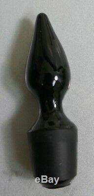 Vintage Steuben Scent/Perfume Bottles With Opalescent Glass & Black Swirl Design