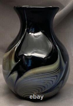 Vintage Steven Correia Amethyst Bottle Vase Signed 1978