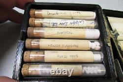 Vintage travel size Homeoptahy kit 11 glass vials of still full medicine, unique