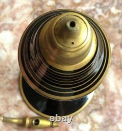 Volupte Antique Rare Perfume atomizer bottle 22k gold plated black glass 1920s