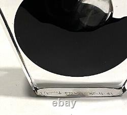 Vtg Art Glass Michael Nourot Perfume Bottle Black Signed 1991 without Stopper