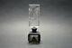Vtg Czech Art Deco Crystal Glass Black Enamel Perfume Bottle Stopper With Nude