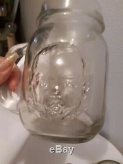 Vtg Error Rare Mistake Mason Jar Black Gerber Baby uncirculated Glass Mug SCARCE