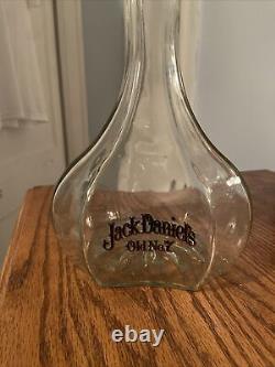 Vtg JACK DANIELS Old No. 7 Riverboat Captain Glass Bottle Decanter Empty