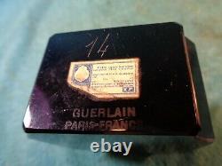 Vtg Rare LIU GUERLAIN Paris France EMPTY Black Glass Perfume Bottle Free Ship
