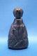 Vtg Antique Hand Carved Stone Drk Purple Black Amethyst Miniature Perfume Bottle
