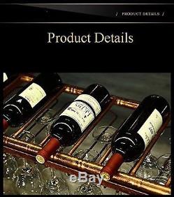 WGX Wine Bar Wall Rack 47'', Hanging Bar Glass RackHanging Bottle Holder