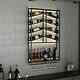 Wall Mounted Metal Black Wine Rack Withglass Rack Bottle Display Kitchen Furniture
