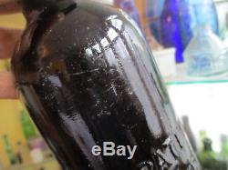 Walter Forbes Black Glass Ginger Beer Bottle