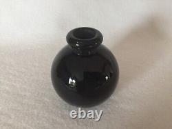 Westmoreland Black Amethyst Glass Ball Perfume or Cologne Bottles