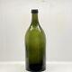 Whittled Dark Olive Green Black Glass Carlsbad Ls Mineral Water Bottle