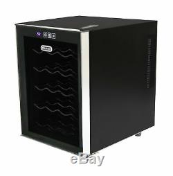 Whynter 20 Bottle Thermoelectric Wine Cooler Black Tinted Mirror Glass Door