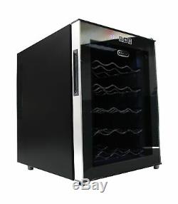 Whynter 20 Bottle Thermoelectric Wine Cooler Black Tinted Mirror Glass Door