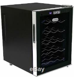 Whynter 20 Bottle Thermoelectric Wine Cooler With Black Tinted Mirror Glass Door