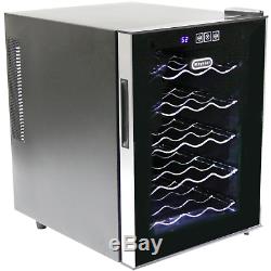 Whynter 20 Bottle Thermoelectric Wine Cooler with Black Tinted Mirror Glass Door