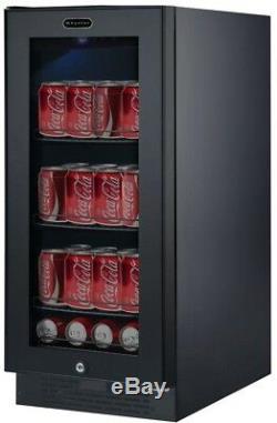 Whynter Glass 80 Can 12 oz. / 33-Bottle LED Control Capacity Refrigerator Cooler