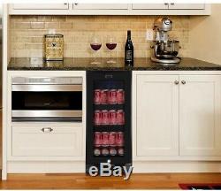 Whynter Refrigerator Beverage Cooler 3.4 cu. Ft. Glass Black 33-Bottle Capacity