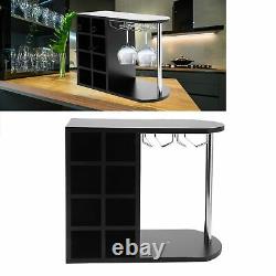 Wine Bar 6 Bottle Cabinet Kitchen Room Liquor Glass Stand Rack Storage Pub USA