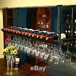 Wine Bar Wall Rack 47 Hanging Bar & Glass Racks Bottle Holder (See Notes)