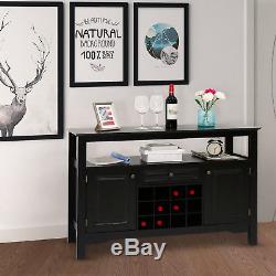 Wine Cabinet Dry Bar Rustic Storage Bottle Glass Holder Liquor Rack Furniture