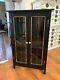 Wine Cabinet Wood Black Glass Doors Holds 12 Bottles With Shelf /pull Out Drawer