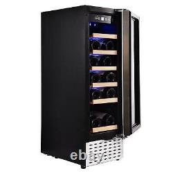 Wine Cooler Beverage Refrigerator Beer Fridge 18 Bottles 58L Digital Glass Door