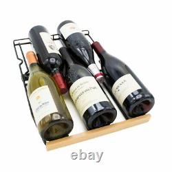 Wine Fridge, 32 Bottle Dual Zone Freestanding Wine Cooler Built-in Refrigerator