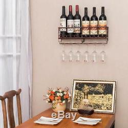Wine Rack Metal Glass Holders Goblets Bottle Red Stands Unique Kitchen Storages