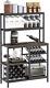 Wine Rack Table, 39.4 Inch Freestanding Floor Liquor Bar Table Cabinet With Glass