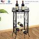 Wine Rack With Glass Holder For 9 Bottles 1' 6 X 11 X 2' 7 Wrought Iron