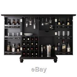 Wine Storage Cabinet Bar Rack Liquor Pub Wood Glass Bottle Wooden Home Furniture