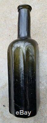 XX 1760-80 English Black Glass Sided Utility Bottle XX