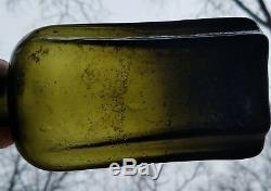 XX 1760-80 English Black Glass Sided Utility Bottle XX